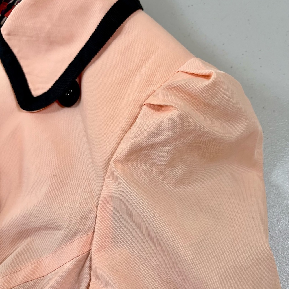 XXI twist Elegant Women's Double feasted Peach/black Trench Coat, M , NWT - Picture 14 of 17